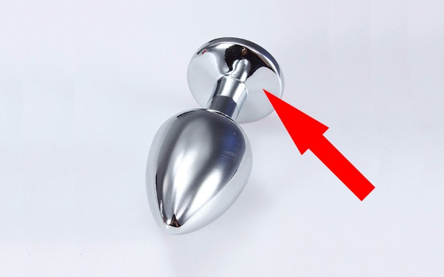 Butt Plug Lip Diagram pointing out the lip of a stainless steel butt plug