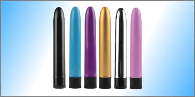 Typical Classic Vibrator Six classic vibrators of varying colors with blue-white gradient background