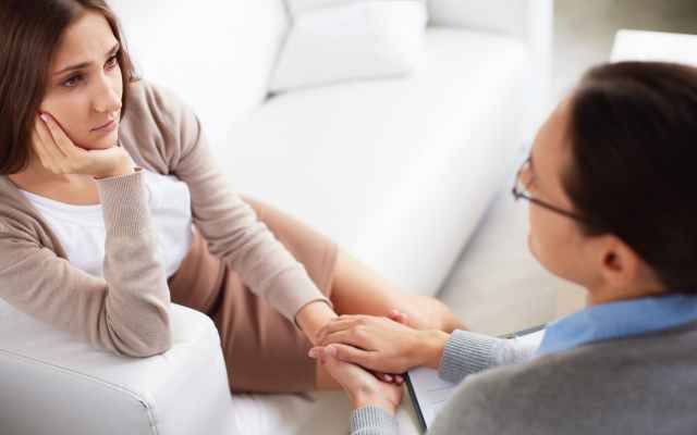 Psychologist Therapy Session typical therapy session between a psychologist and her patient