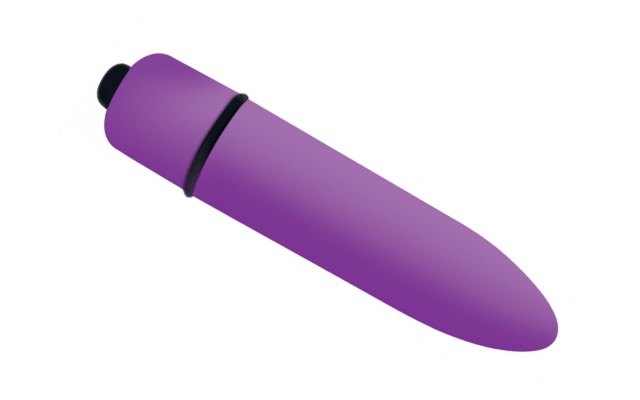 Purple bullet vibrator Purple bullet vibrator over white background